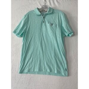 Ted Baker London Men's XL Aqua‎ Blue Collar Polo Golf Shirt Size 5